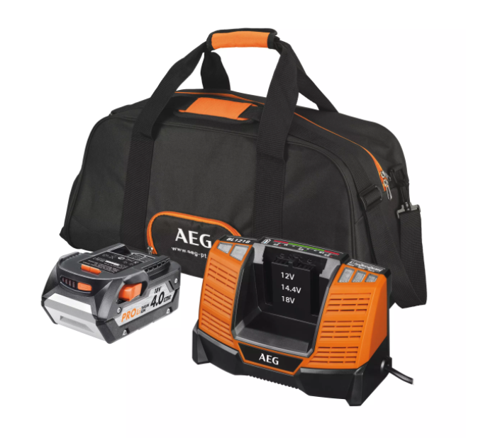 AEG SET L1840BL nabíječka 1x akumulátor taška