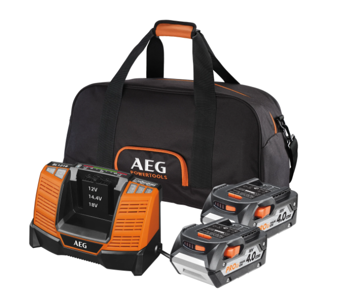 AEG SET LL1840BL nabíječka 2x baterie taška