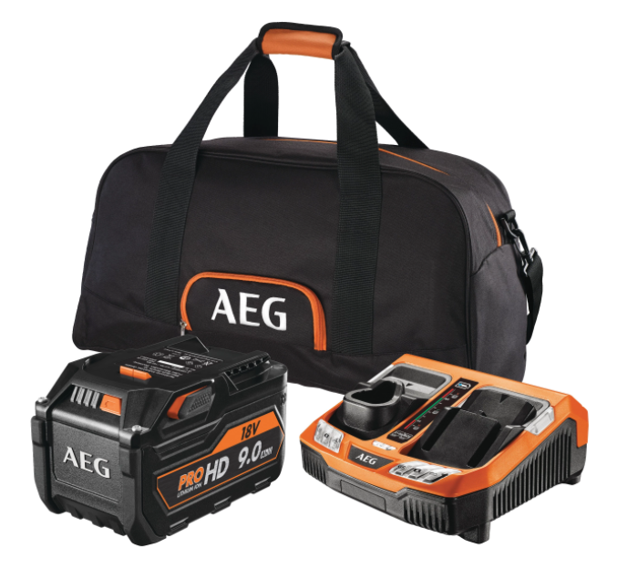 AEG SET L1890RHDBLK nabíječka 1x akumulátor taška