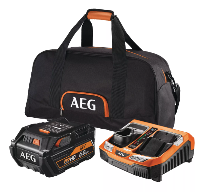 AEG SET L1860RHDBLK nabíječka 1x akumulátor taška