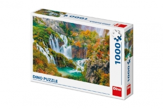 Puzzle Plitvická jezera Chorvatsko 66x47cm 1000 dílků v krabici 32x23x7,5cm