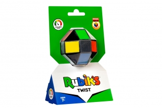 Rubikova kostka hlavolam barevný Twist na kartě 12x19x6cm