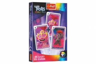 Černý Petr Trolls/Trollové společenská hra - karty v krabičce 6x9x1cm 20ks v boxu