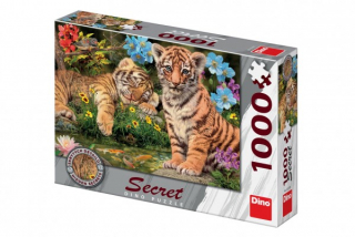 Puzzle Tygřici 12 skrytých detailů 1000 dílků 66x47cm v krabici 32x23x7,5cm