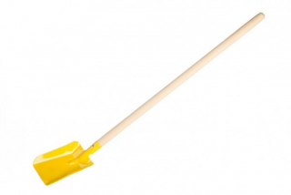 Lopata/Lopatka žlutá s násadou kov/dřevo 80cm nářadí