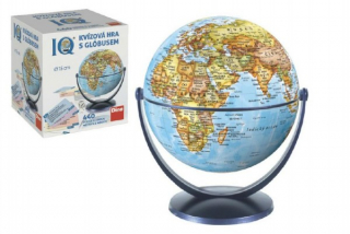 IQ kvízová hra s globusem společenská vědomostní hra v krabici 18x21x18cm